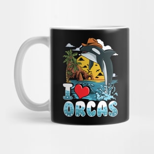 I Love Orcas Killer Whale Mug